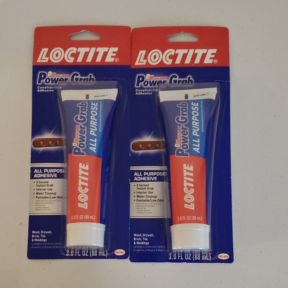 Loctite Power Grab All Purpose Construction Adhesive 3.0 fl oz Tubes 2-Pack